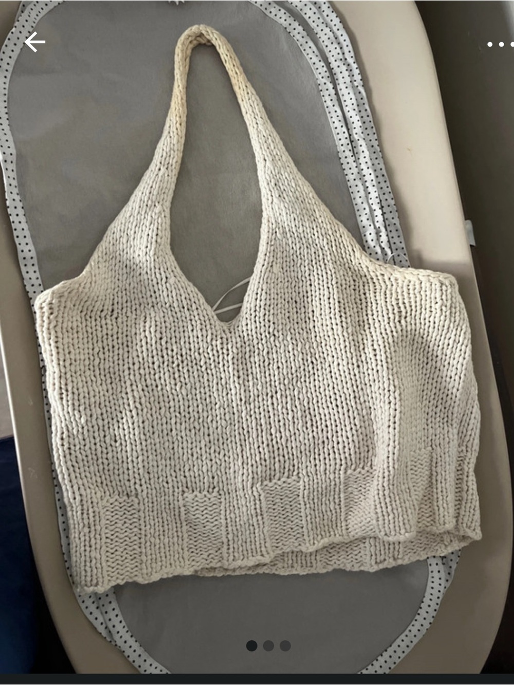 Paloma Wool Cream V-Neck Knit Halter Top